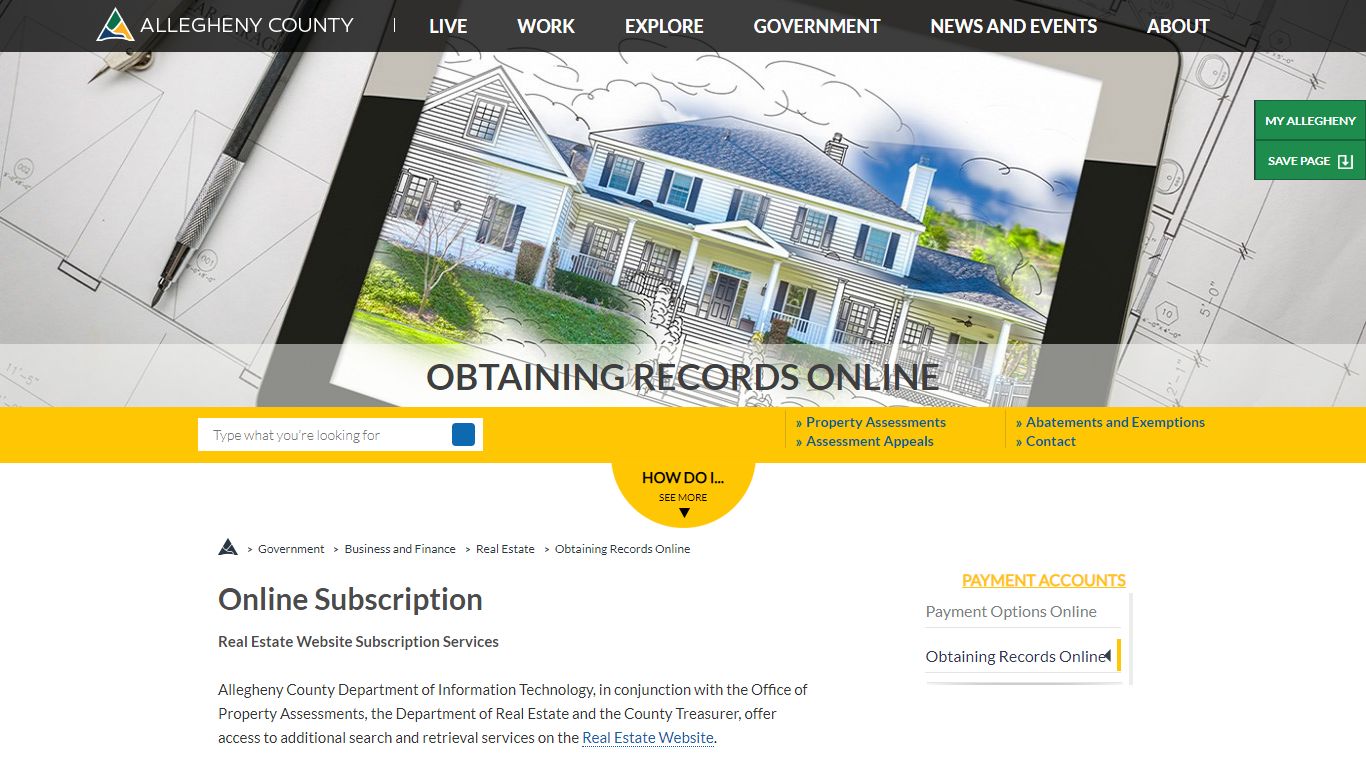 Real Estate | Obtaining Records | Online - Allegheny County, Pennsylvania