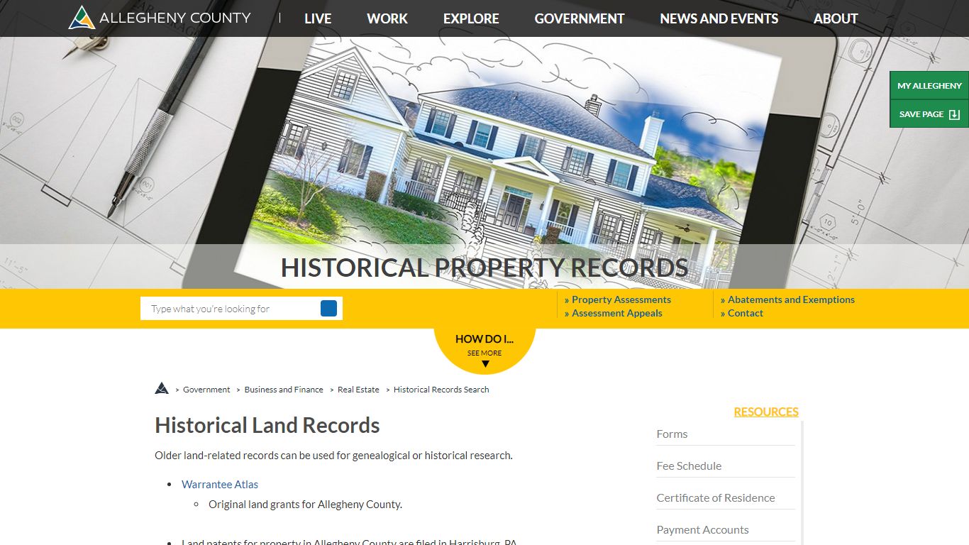 Real Estate | Historical Records Search - Allegheny County, Pennsylvania